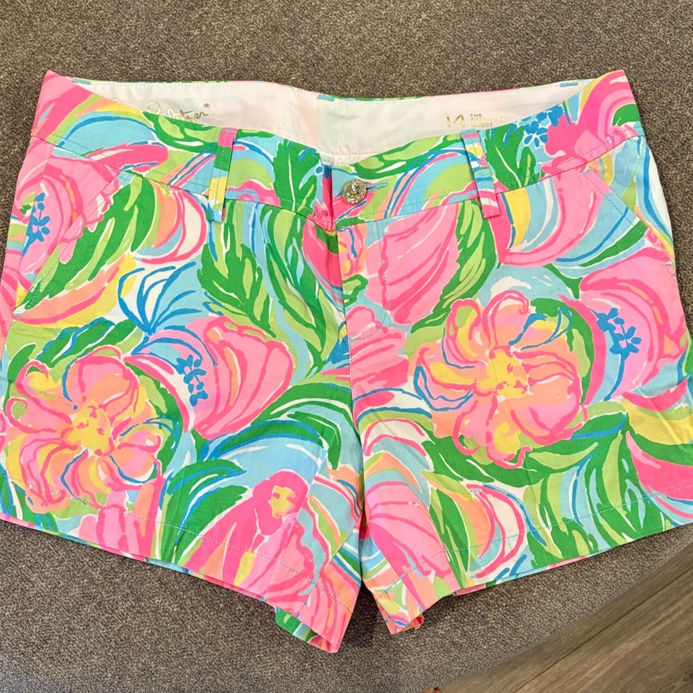 Lilly Pulitzer Vibrant Floral High Waist Shorts